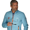 Chaqueta de algodón con cremallera Gulf Raceway en azul golfo