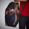Bolsa de lona grande Gulf MD de algodón y cuero en azul marino