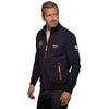 Chaqueta de algodón con cremallera Gulf Raceway en azul marino