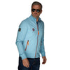 Chaqueta de algodón con cremallera Gulf Raceway en azul golfo